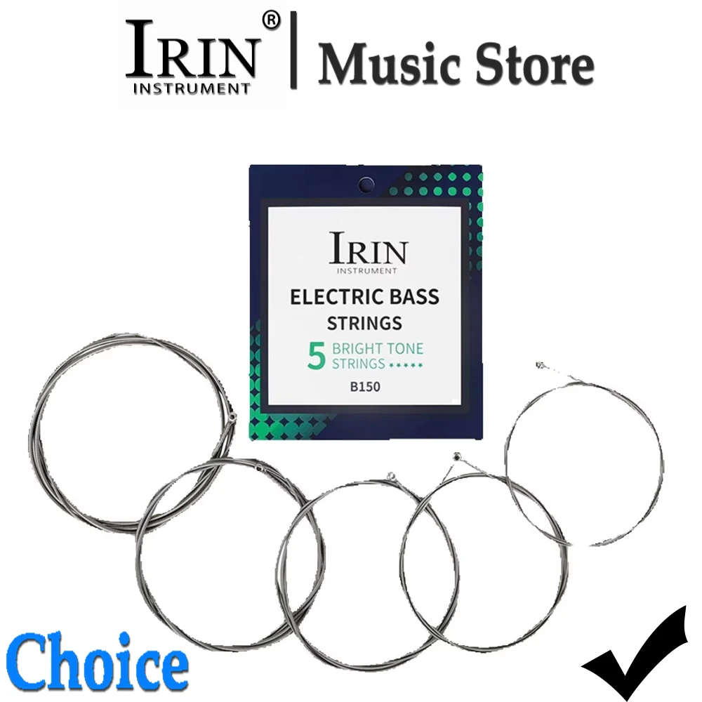 IRIN 5 Strings Bass Guitar Strings Hexagonal High Carbon Alloy Nickel Steel Wound Electric Bass Guitarra Strings Accessories