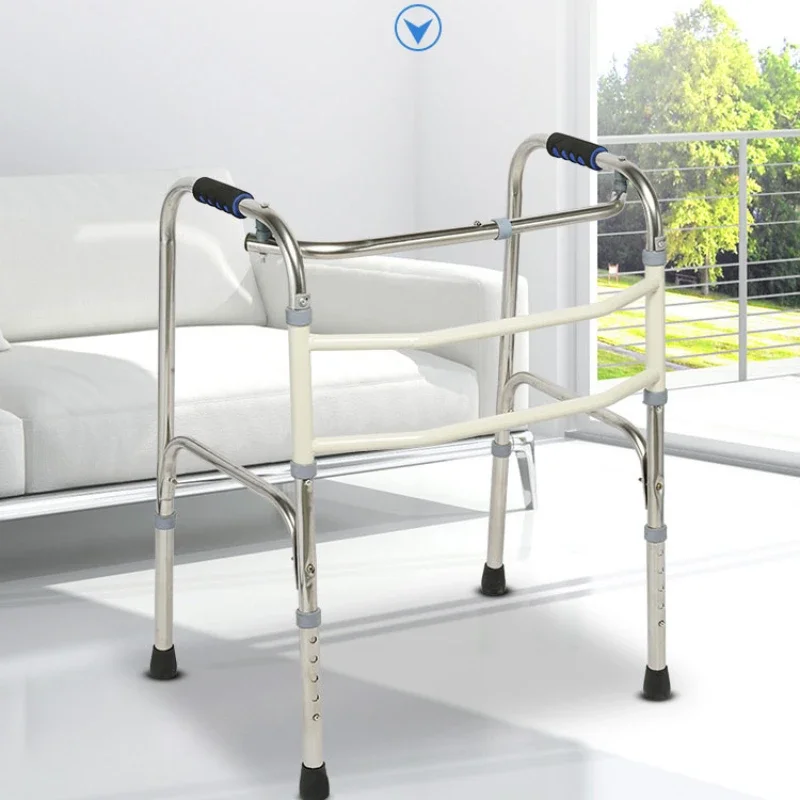 Aluminum Alloy Walker  HeightAdjustable Mobility Aid, WearResistant Handrail, NonSlip Walking Assistant for Elderly