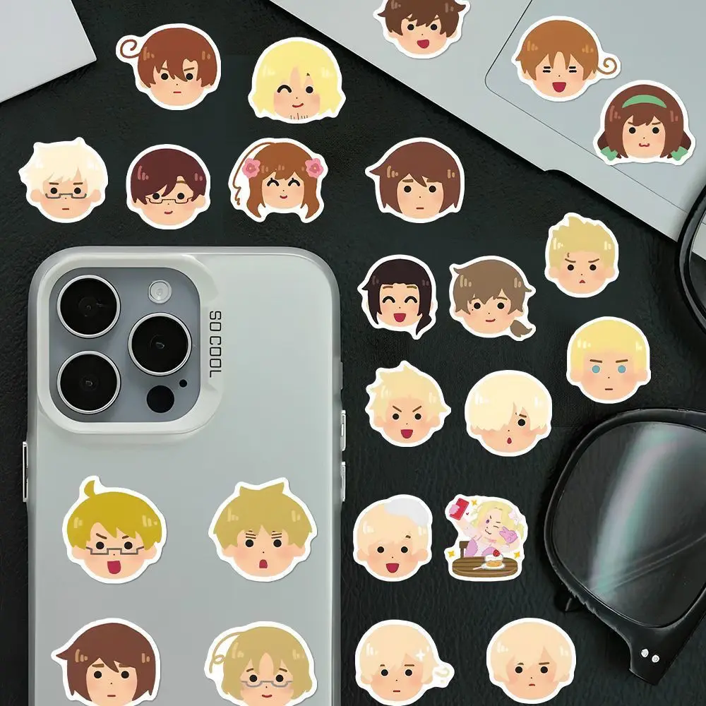 محور القوى Hetalia Irasutoya أنيمي ملصق إيفان فرانسيس ملصقات اللوازم المدرسية طالب القرطاسية المحمول جراب هاتف ديكور #2