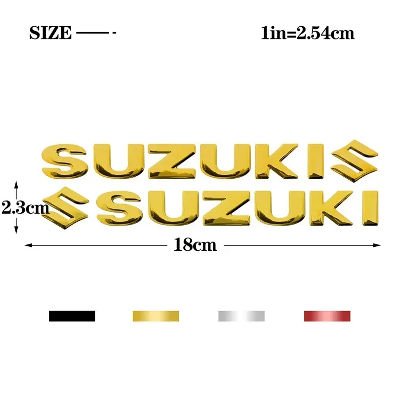 Stiker motor 3D PVC baru untuk stiker Suzuki stiker Decal tangki 3D Logo lambang emas dekorasi tahan air