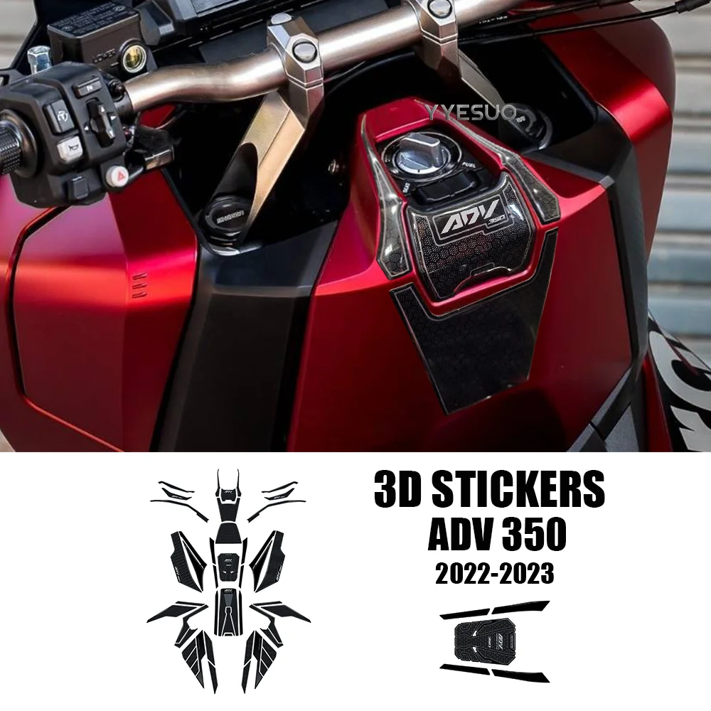 ADV 350 Accessories 3D Sticker Kit Motorcycle Paint Protection Decals Fuel tank protection for Honda ADV 350 Retrofit Parts