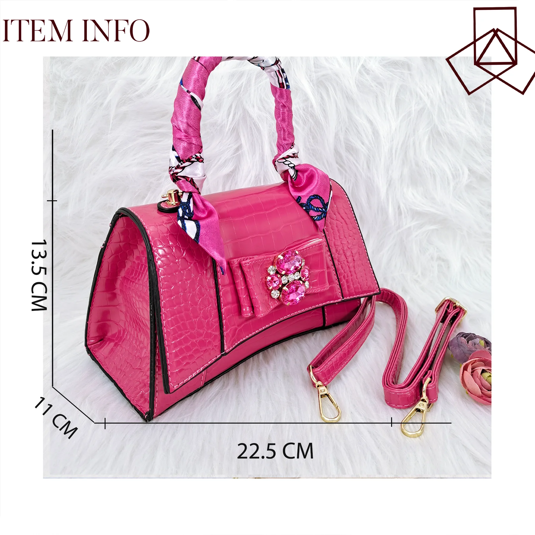 Italian Design Two-Purpose Women's Bag And Shoes Set Cube Bag With Multi-Color Ribbon Suitable For Banquet Or Office