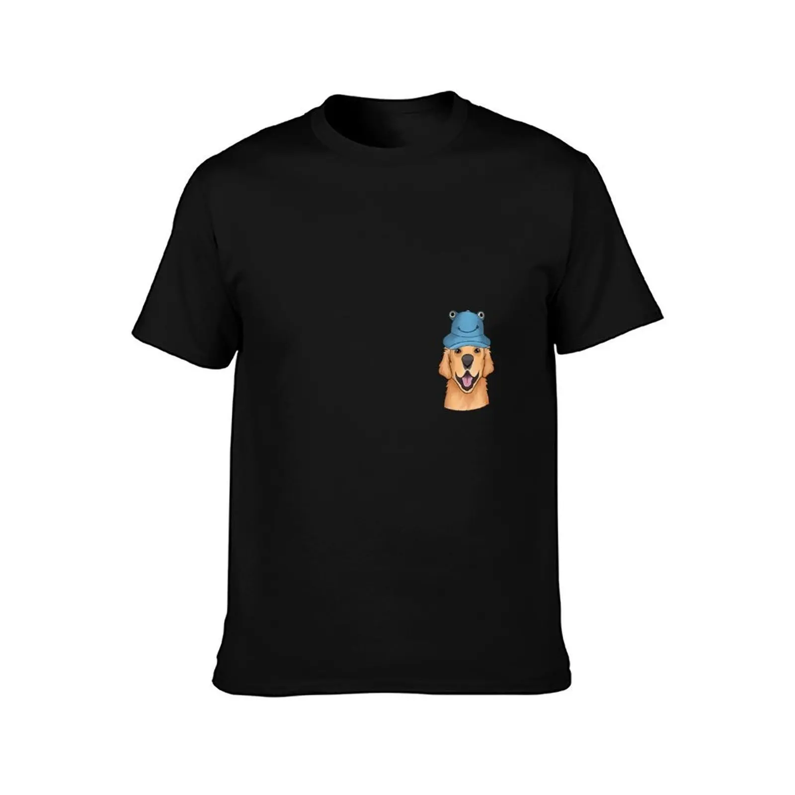 Willow in a Blue Frog hat T-Shirt Casual Loose Short Sleeve Tee for Men