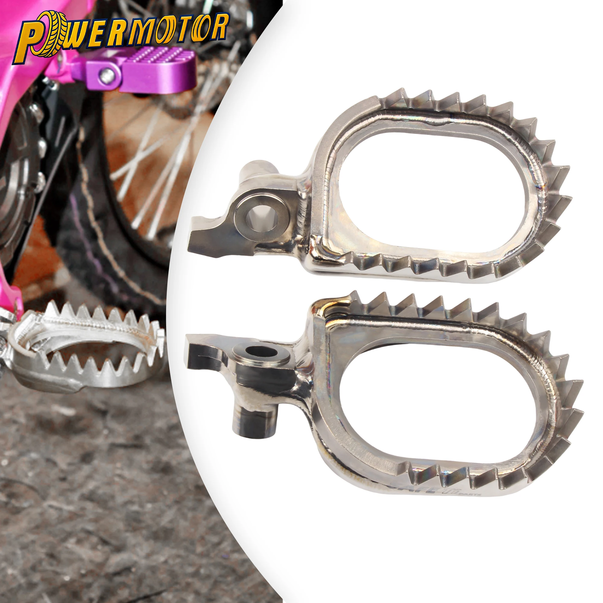 

Motorcycle Titanium Alloy Footpegs Foot Pegs Foot Pedals For Yamaha YZ250F YZ450F YZ450FX WR450F 2024 2025 WR250F YZ250FX 2025