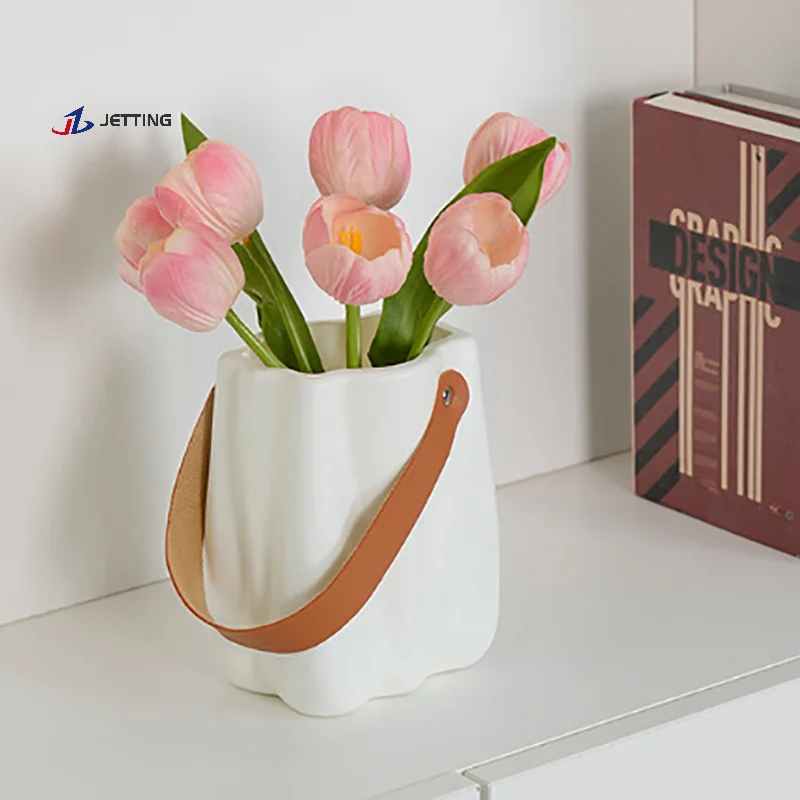 

Dry Flower Bottle Flower Vase Arrangement Plastic Flowerpot Flower Vase With Handle Creative Modern Living Room Decor