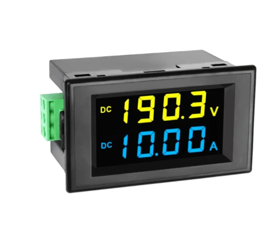 For DC 0-600V Digital LCD Voltmeter Ammeter, 10A/20A/100A/200A Voltage Current Panel Meter Detector Monitor Tester