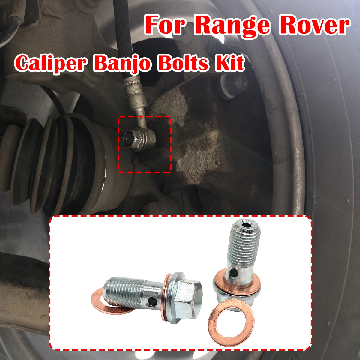 

For Range Rover L322 Caliper Hose Lines Banjo Fittings Bolts Copper Sealing Crush Washers 2002 2003 2004 2005 2006 2007-2012