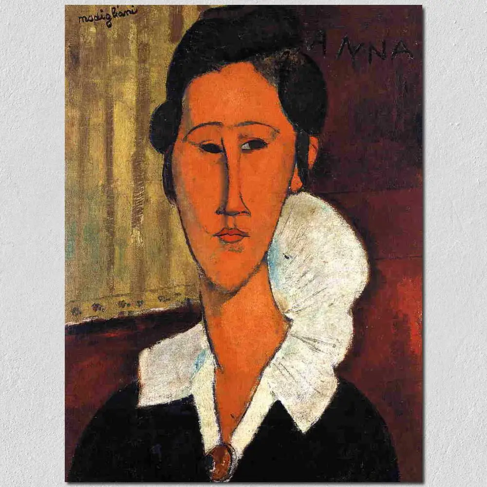 

Portrait of Hanka Zborowska Amedeo Modigliani Art Online for Sale High Quality Oil on Canvas Woman Portrait Painting Handmade