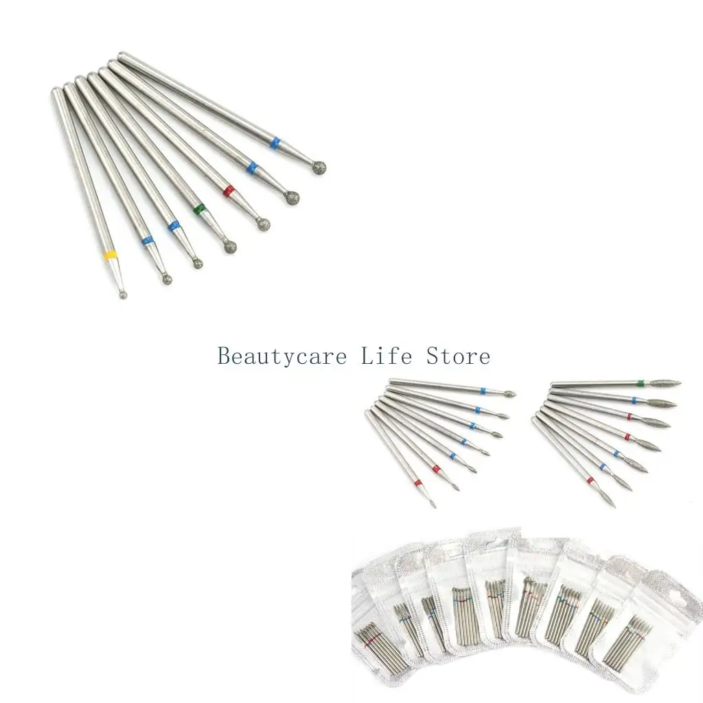 652C 7 Pcs Nail Drill Bits Set 3/32