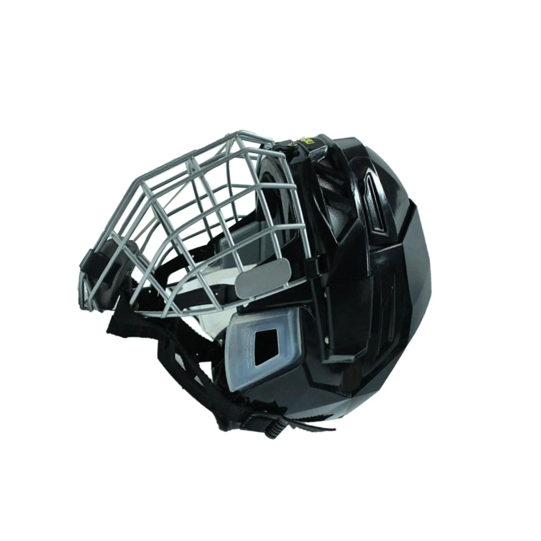 Hockey Helmet Black with Chinstrap Ice Skate Helmet for Training Competition S