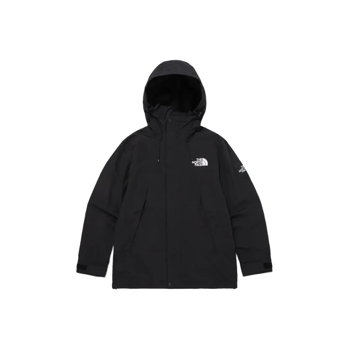 THE NORTH FACE JACKET Embroidered Hooded Multi-Purpose Outdoor Hiking Travel Commute Waterproof Windproof Jackets Unisex Black