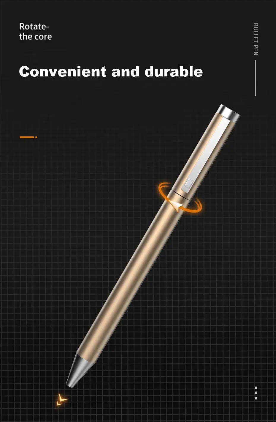 Deli 0,5mm Schwarzer Nachfüllbarer Metall-Gelstift mit Glatter Schreibfunktion für Schule, Büro, Kinder, Geschenk, Schreibwaren – Detail 5