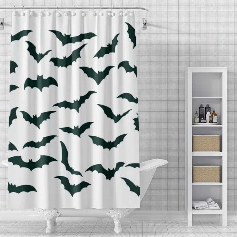 Home decoration shower curtains bathroom waterproof curtain fabric Modern Nordic Living Room happy Halloween Autumn Pumpkin