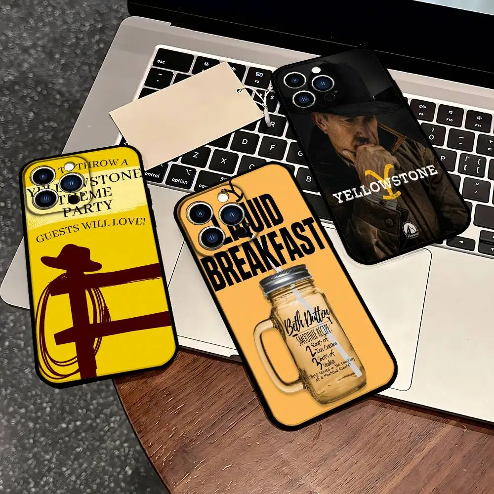 حافظة هاتف Yellowstone TV Show حافظة مضادة للصدمات لهاتف آيفون 17 11 13 15 14 16 Pro Max 12 Mini 7 8 Plus XR X XS غطاء هاتف غير لامع #3