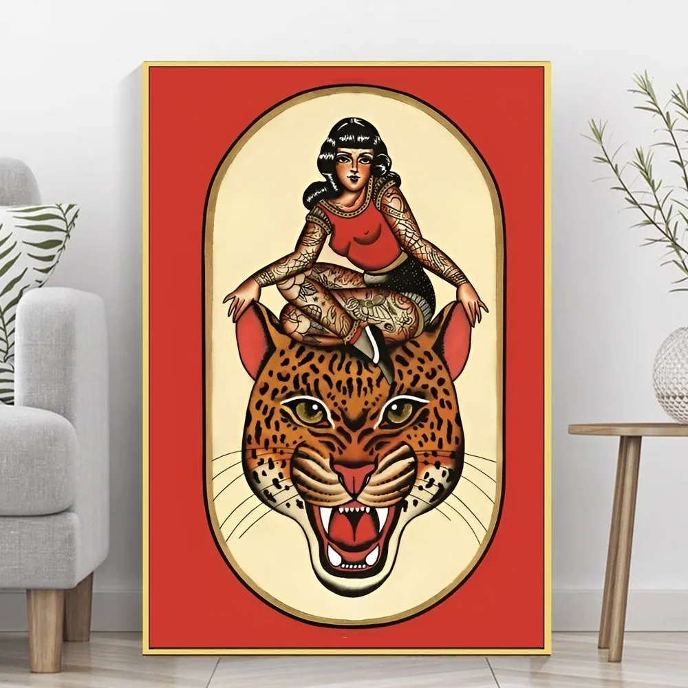 Quiet Wild Devils Colorful Savage Tattooed Anime Posters Sticky HD Quality Wall Art Retro Posters for Home Room Wall Decor