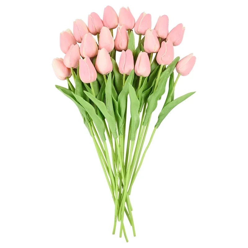 10 قطعة 35 سنتيمتر الزهور الاصطناعية ، فو الزهور بو توليب باقة للمنزل ، الحديقة ، الزفاف ، حفلة عيد ميلاد ديكور ، الزهور وهمية ل D