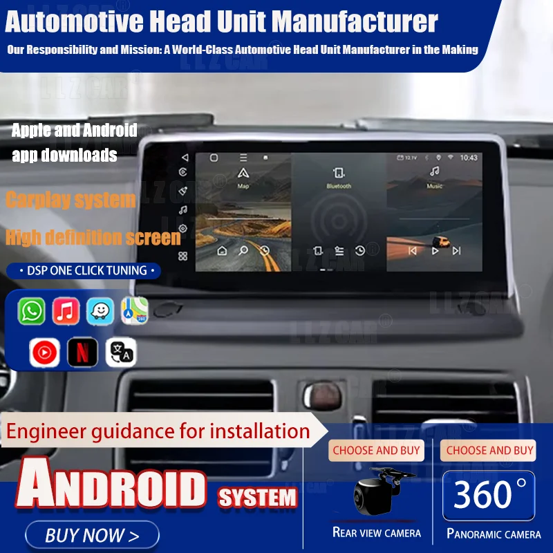 8,8 pulgadas Carplay Android 13 Carplay para Volvo XC90 2004-2013 navegación GPS para coche Satnav unidad principal reproductor Multimedia Radio Auto