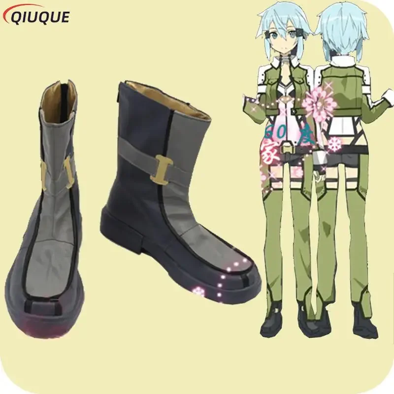 Anime Sword Art Online Asada Shino Cosplay Shoes SAO Shino Asada Boots