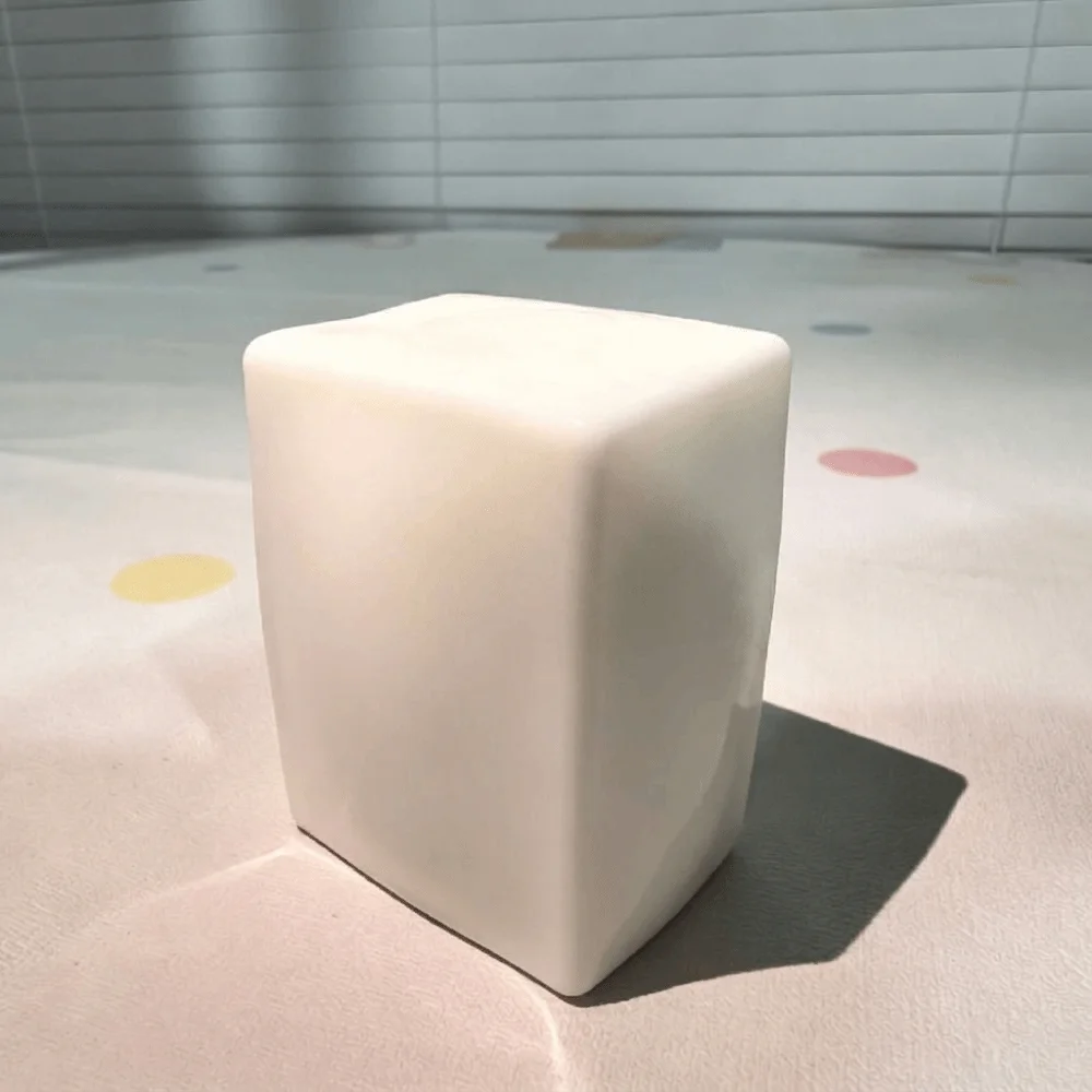 Crunchy Tofu-Shaped Squeeze Sound Effects Building Blocks Realistic Food Pinch Anxiety Relief Crackling Handmade Ball