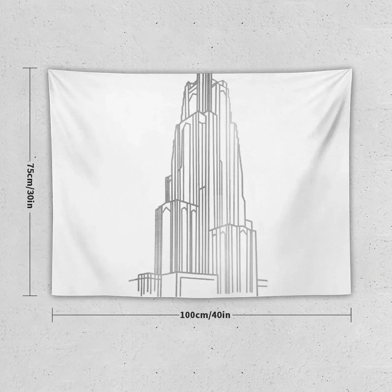 Silver Cathedral of Learning Tapestry Wall Hangings Decoration Tapete For The Wall Tapestry