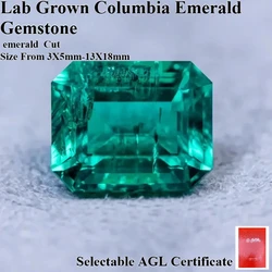 Laboratorium gekweekte Colombiaanse smaragd edelsteen bedels kralen groene kleur edelstenen voor het maken van DIY sieraden selecteerbaar AGL certificaat