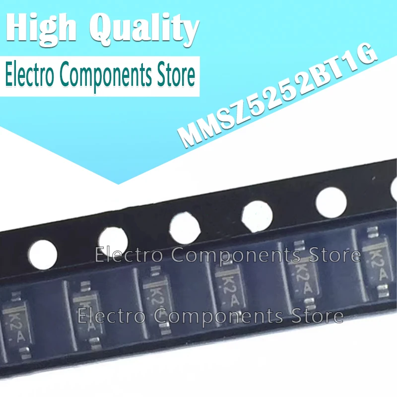 50PCS/Lot MMSZ5252BT1G MMSZ5252B (Marking K2) K2 SOD-123 1206 0.5W 24V 1/2W Chip Zener Zener Zener Diode