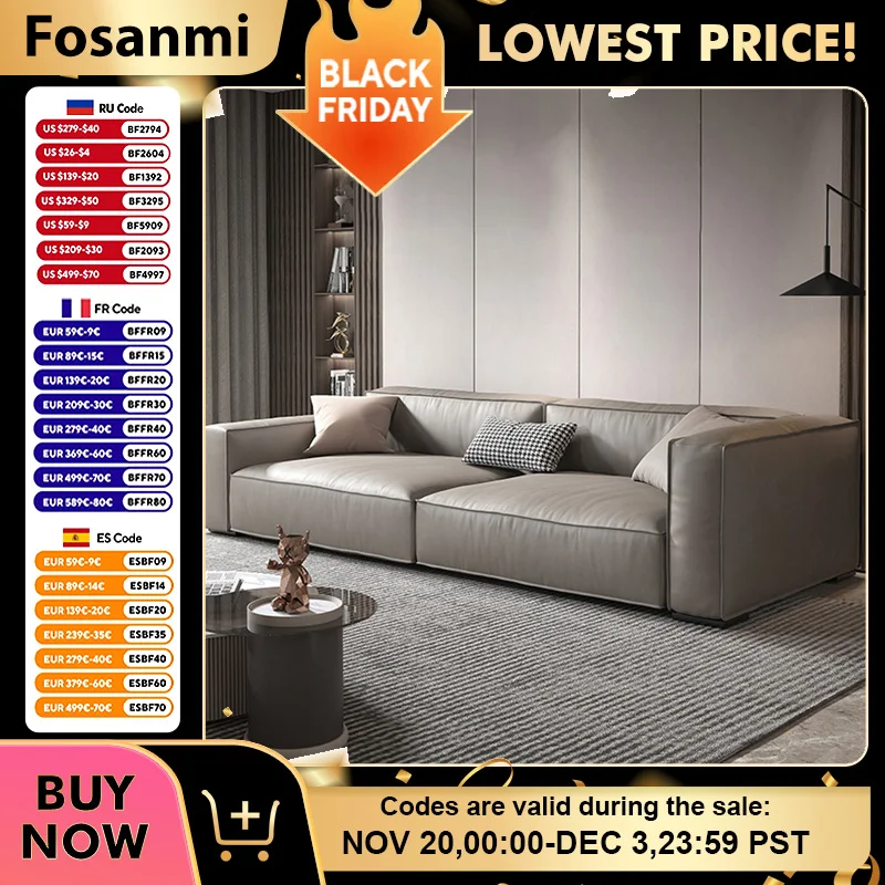 

Luxury Leather Sofa with Solid Wood Frame Modern Living Room Soft Couch Furniture Home Apartment Leisure Sofas with Wide Armrest