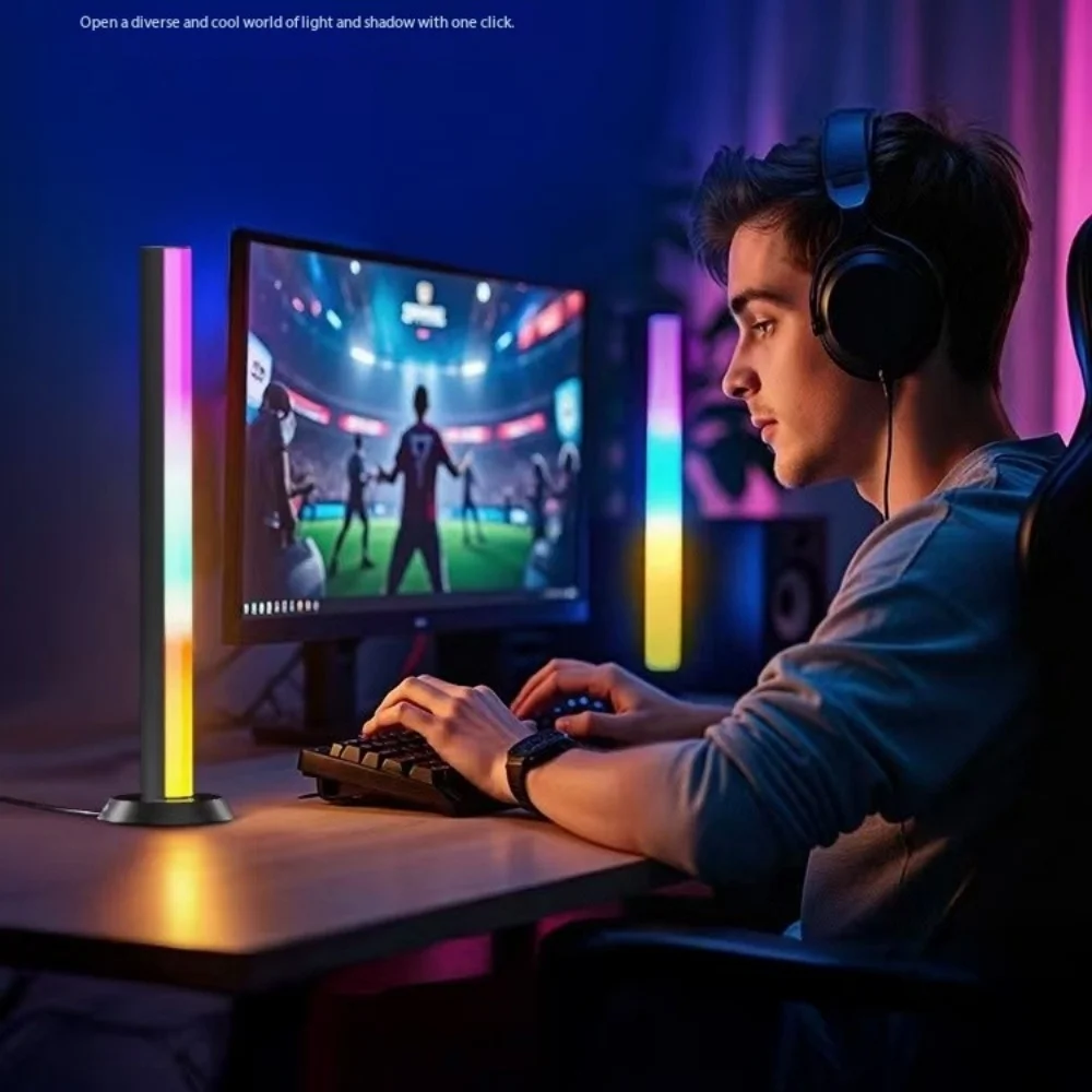 LED Desktop Atmosphere Light Colorful RGB 5V Remote Control Computer Music Rhythm Rhythm Gaming TV Pickup Light