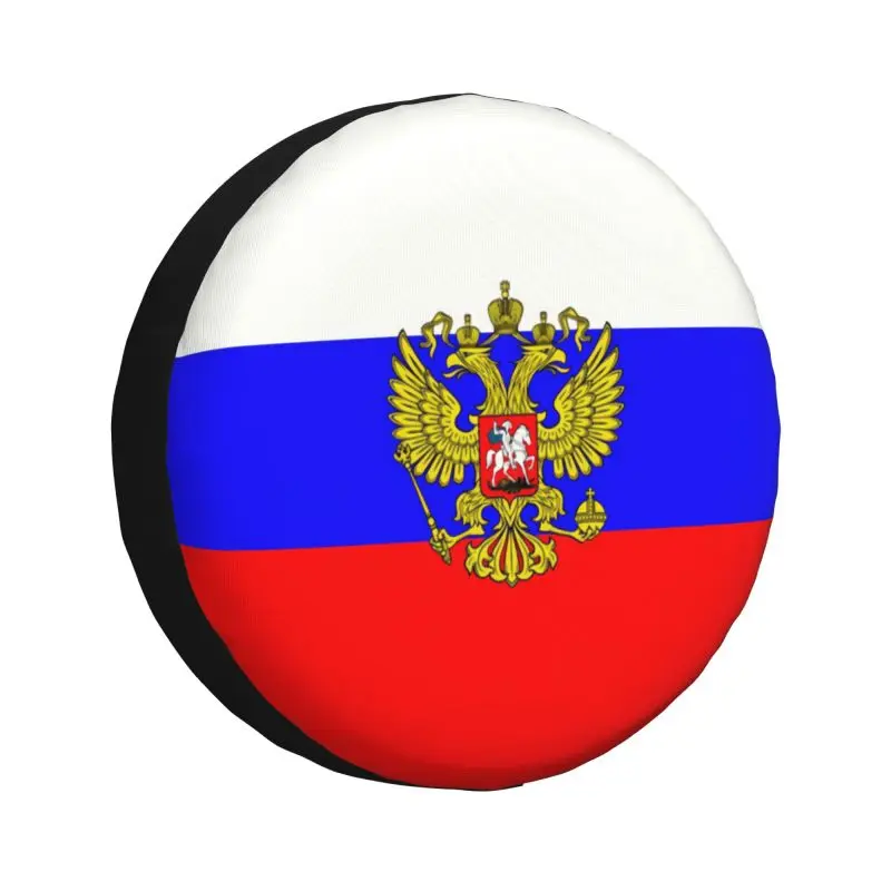 

Чехол на запасное колесо с российским флагом на заказ для Mitsubishi Pajero 4x4, защита шин прицепа 14 дюймов, 15 дюймов, 16 дюймов, 17 дюймов