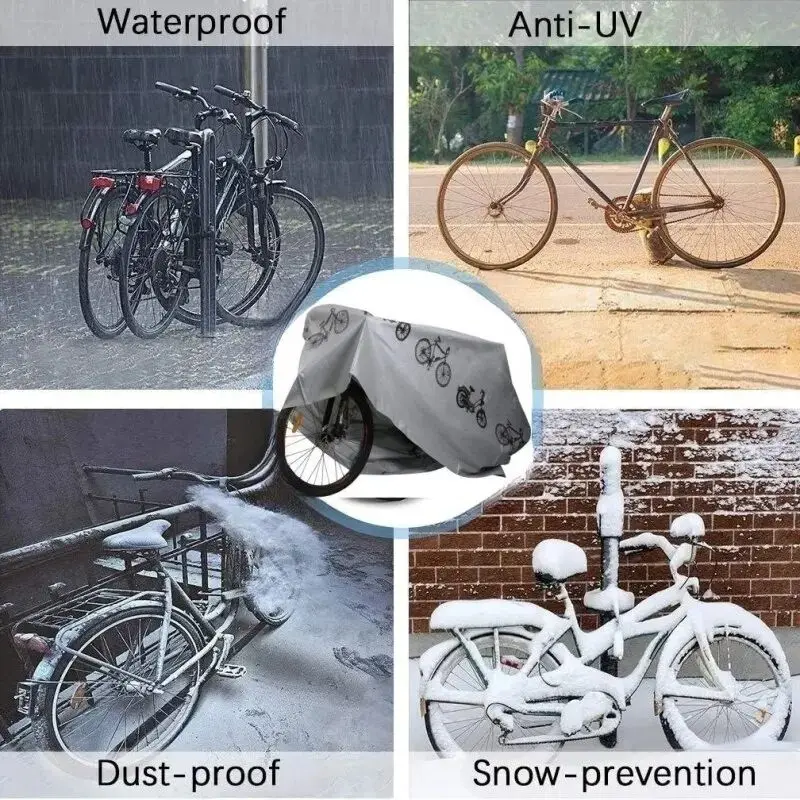 PEVA Material Mountain Bike Cover, Waterproof, Rainproof, Dustproof, Sunshade, Outdoor, Bicycle Accessories, 200*100cm