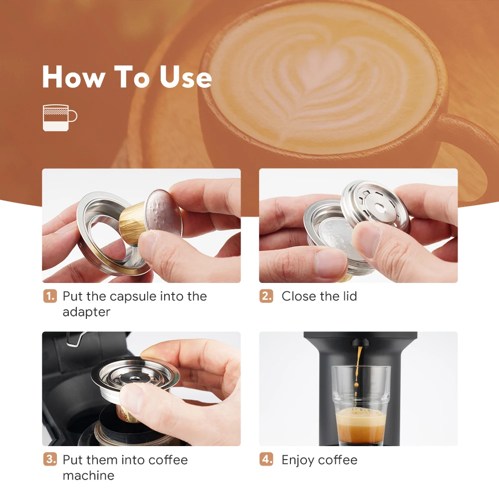 For Vertuo Pop Next Adapter for Nespresso Pod Delonghi Vertuoline Reusable Converts to Coffee Capsule Barista Accessories