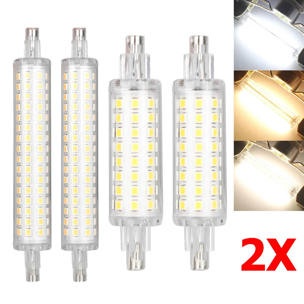 

2X J78 J118 R7s LED Flood Light Decorative Replace 64LEDs Bright 118MM 3000k Angle Bulbs Lamp 110V 220V Bulb Long Tube 12W 16W