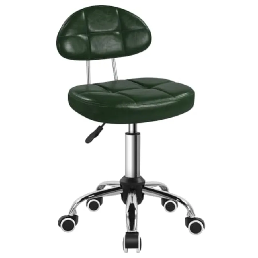 

Square Minimalist Swivel Stool with Wheel for Work SPA Shop Massage Height-Adjustable and Cost-Effective Rolling Stool Chair wi