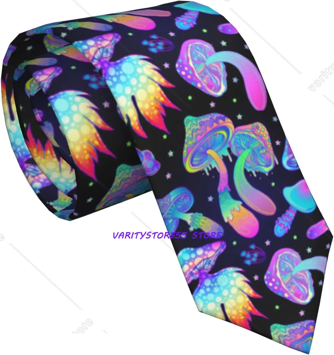 Colorful mushrooms Mens Novelty Necktie Ties Funny Neckties Fashion Neck Ties