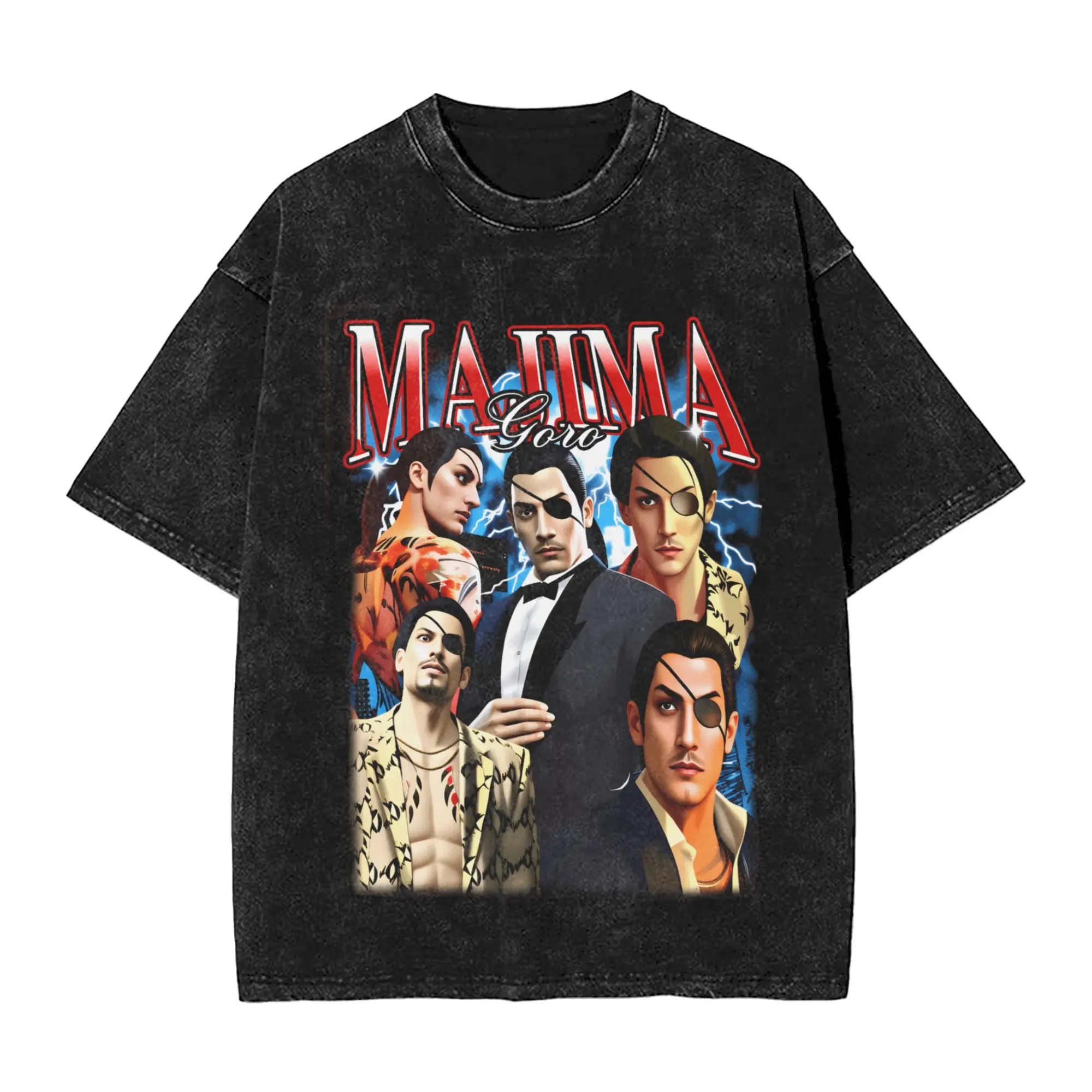 Yakuza Majima T Shirt  Hipster T Shirts Short-Sleeved Awesome Tshirt Summer Cotton Round Neck Plus Size Tees