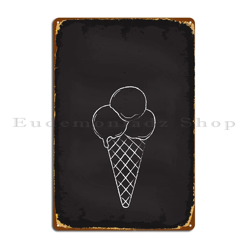 Gelato Gelateria Ice Cream Metal Plaque Printing Wall Decor Club Club Garage Tin Sign Poster