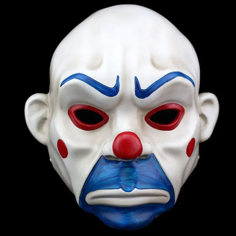 High-grade resin Joker bank robber mask clown Dark Knight props masquerade party resin masks on sale Halloween mask