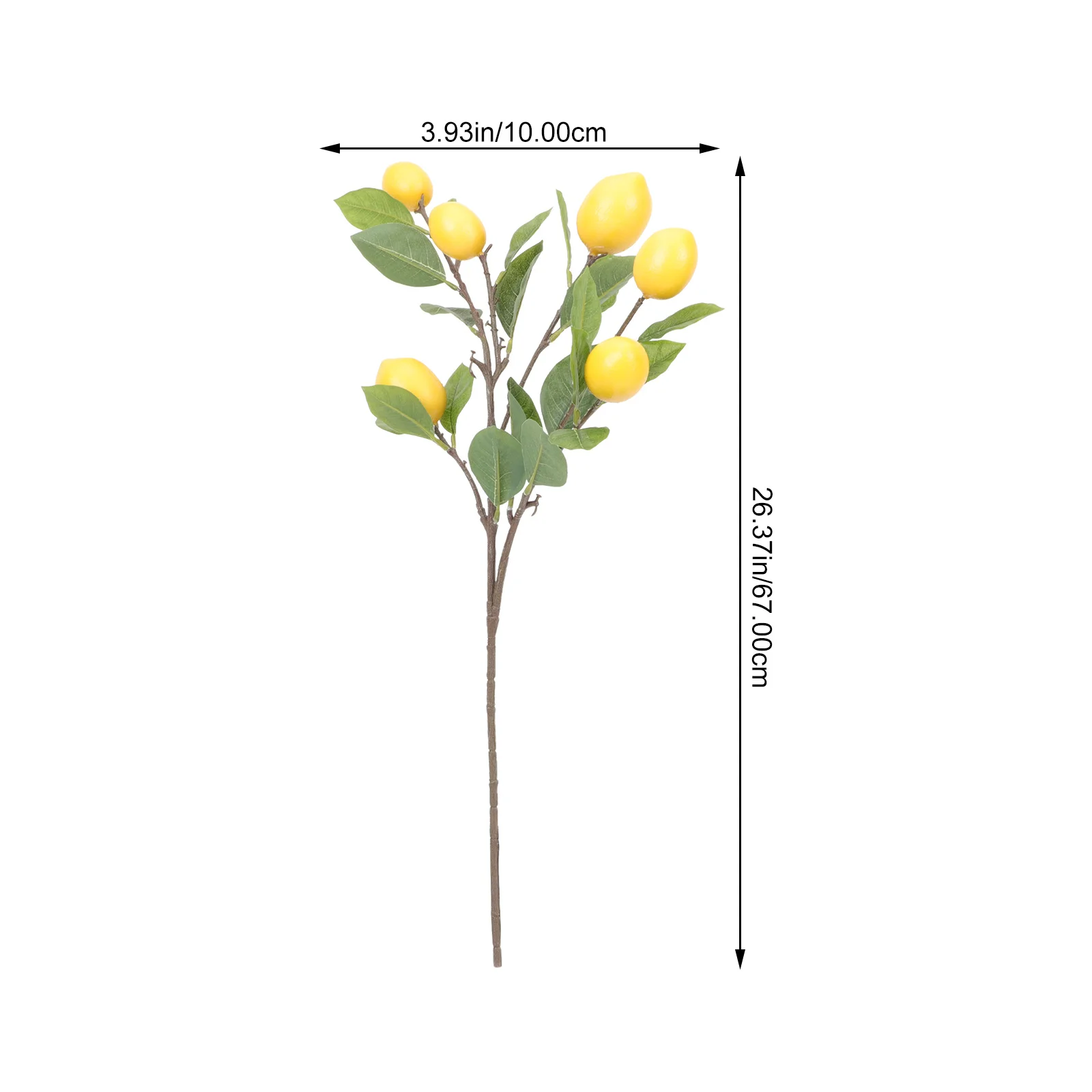 فرع ليمون مزيف واقعي لديكور المزهرية المنزلية، نبات تشكيلة الزهور بنفسك، أعواد الليمون، قطع الحمضيات الاصطناعية #3