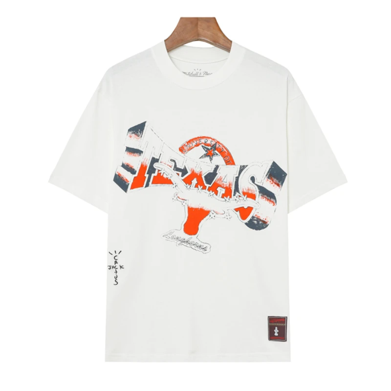 

2025 Summer Casual Cactus Jack Short Sleeve Tops Hip Hop Embroidery Logo Fashion Brand Cactus Jack T-shirt