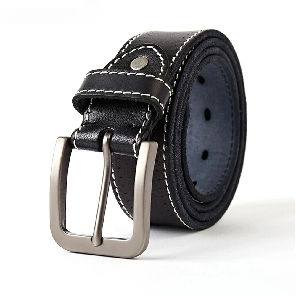 black-genuine-leather-belt-male-solid-real-buckle-leather-belts-for-men-high-quality-trouser-belt-115cm-real-leather-brand-new