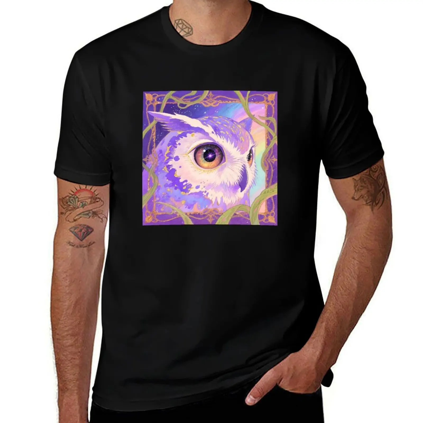

Enchanted Owl T-Shirt customs tops Blouse plus size clothes Men's t-shirts