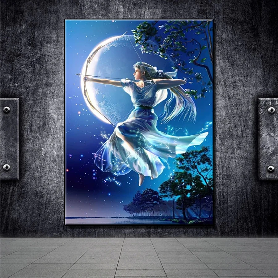 New 5D Round Diamond Painting Fantasy Abstract Art Angel Goddess Sticker Diamond diy Embroidery Home Decoration Mosaic