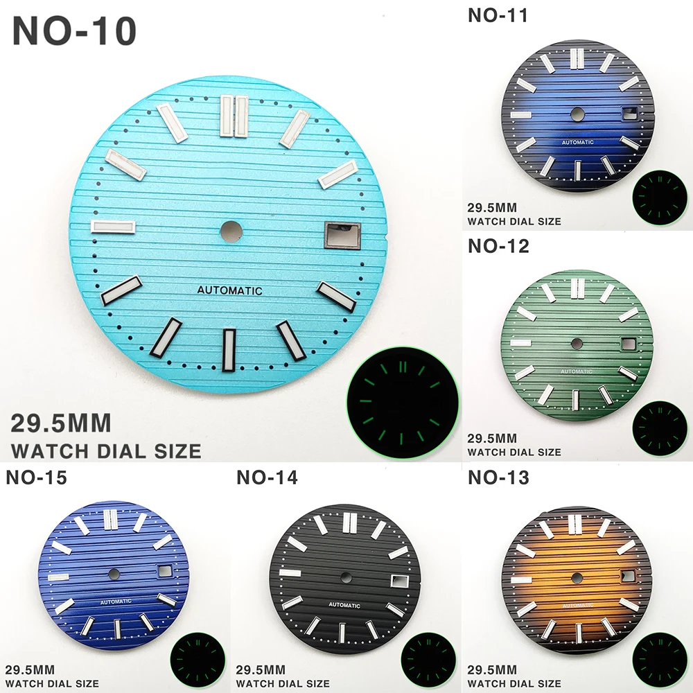 

Green luminous watch accessory for 29.5 mm sterile dials, multi-coloured