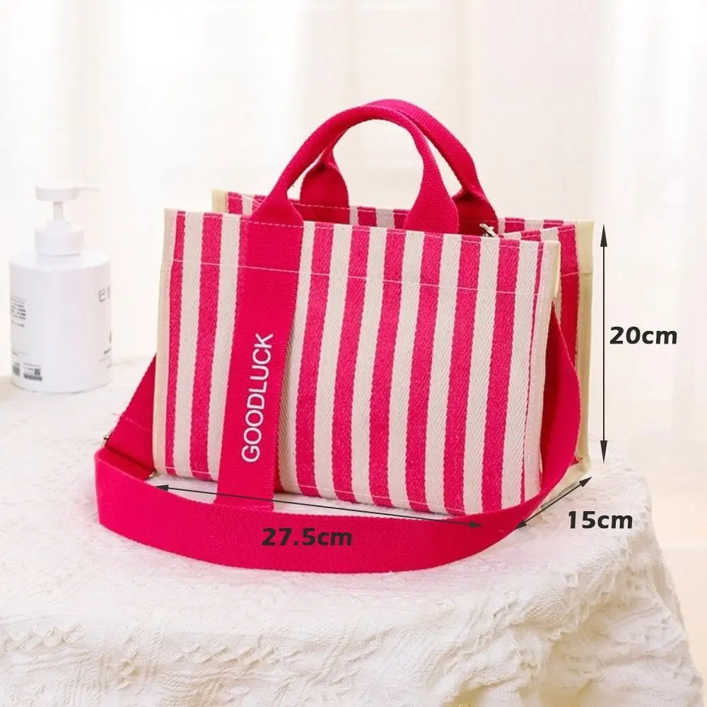 Casual Retro Streifen Umhängetasche Leinwand Große Kapazität Reise Einkaufstasche Tasche Tragbare Umhängetaschen