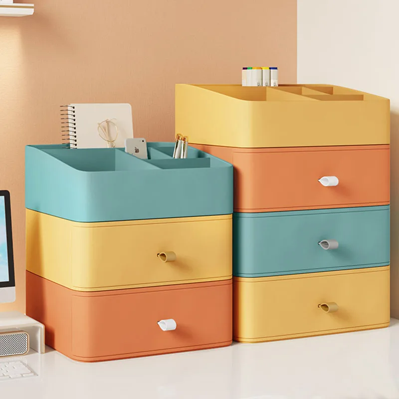 Makeup Organizer for Cosmetics Large Capacity Plastic Storage Container Desktop Organizer Boxes Jewelry Office Storage Baskets