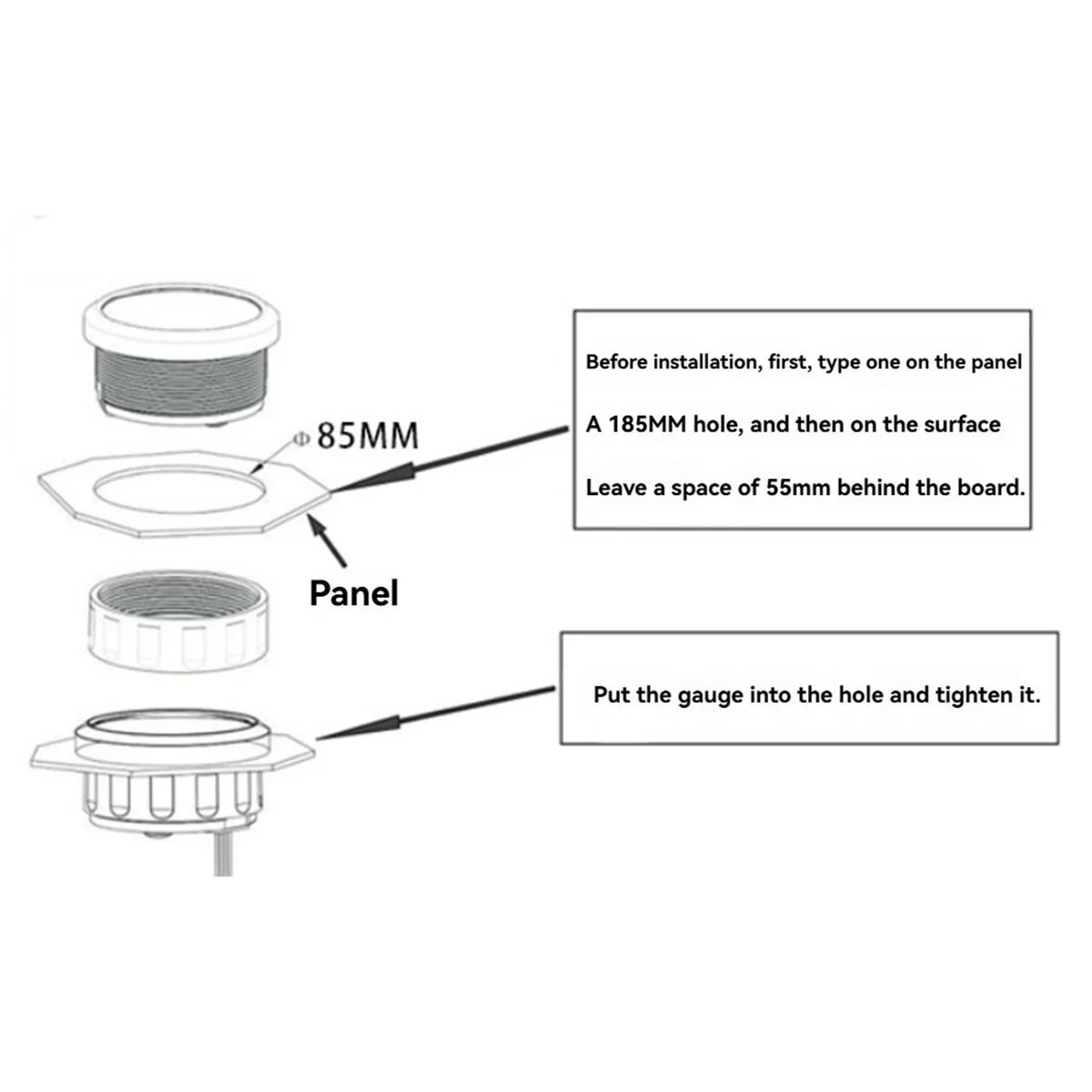 QUAI-IT85MM GPS-спидометр с GPS-антенной 0-200 км/ч, одометр скорости для морского автомобиля, лодки