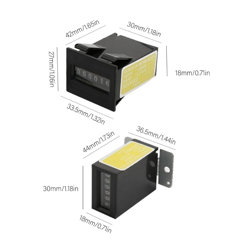 Contador monedas 6 dígitos confiabilidad para máquinas garra Arcade, contador mecánico 6 dígitos, preciso,