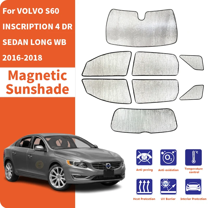 Car Window Sunshade Anti Car Sun Window Visors Sunshade Covers Accessories For VOLVO S60 INSCRIPTION 4DR SEDAN LONG WB 2016-2018