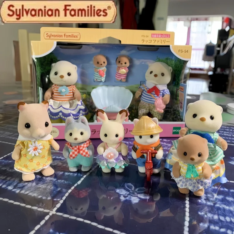 Schattige Sylvanische Families Poppen Ternurines Anime Figuren Een Vierkoppig Meisje Uit Een Zuivelfamilie Eendenfamilie Babypop Kinderspeelgoed