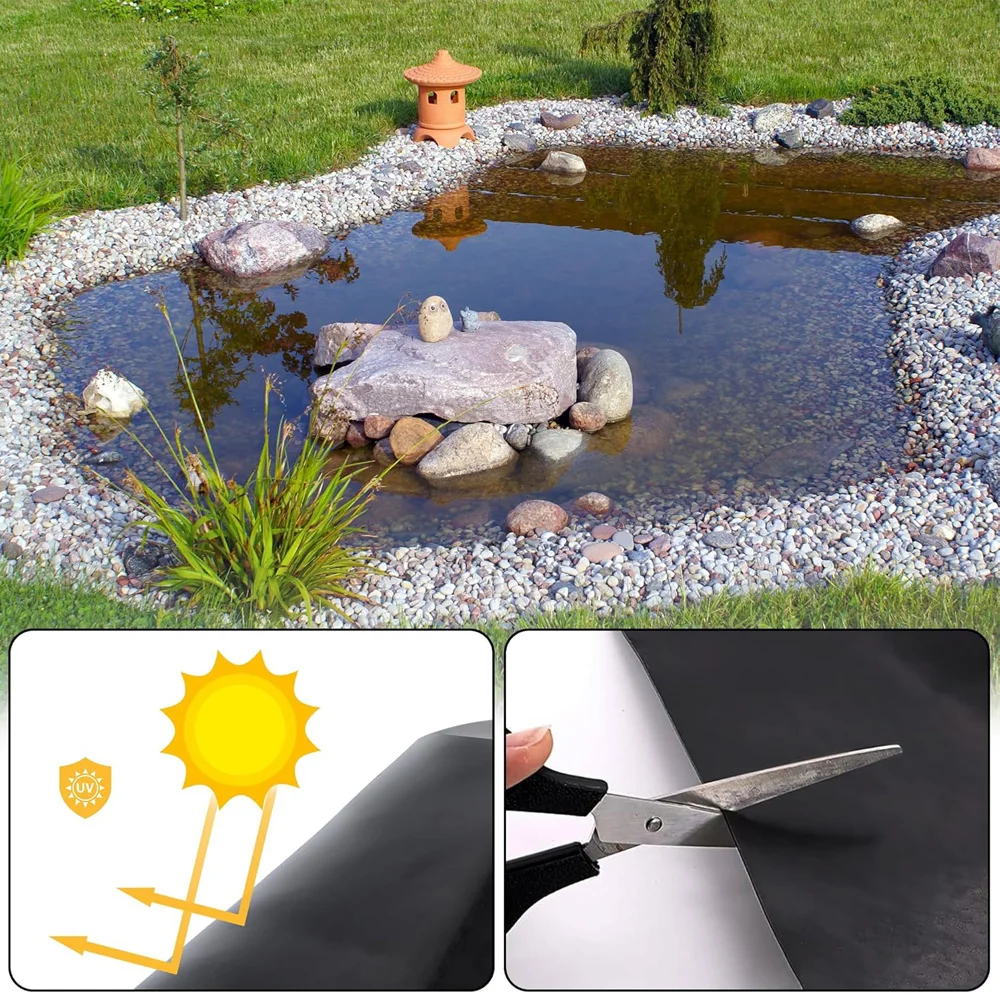 

1PCS Fish Pond HDPE Liner Pond Liners for Outdoor Ponds Koi Ponds Garden Fountain Waterfall